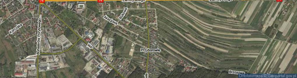Zdjęcie satelitarne Przyborowie ul.